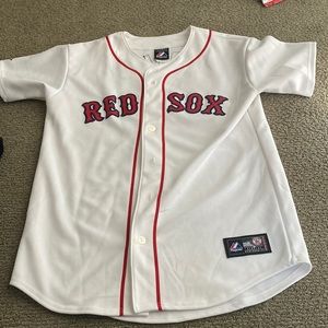 Youth Majestic Genuine Red Sox Jersey, size XL